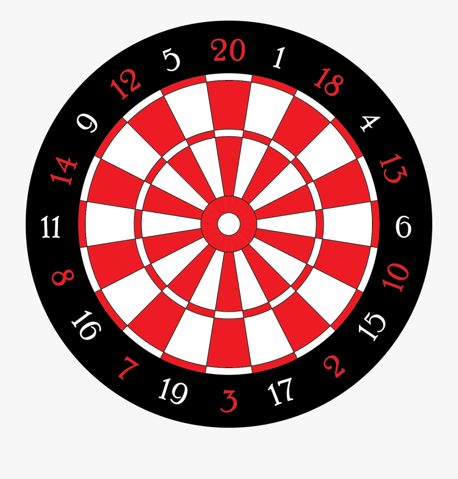 Dartboard Lost In The - Black And White Dart Board, Transparent Clipart