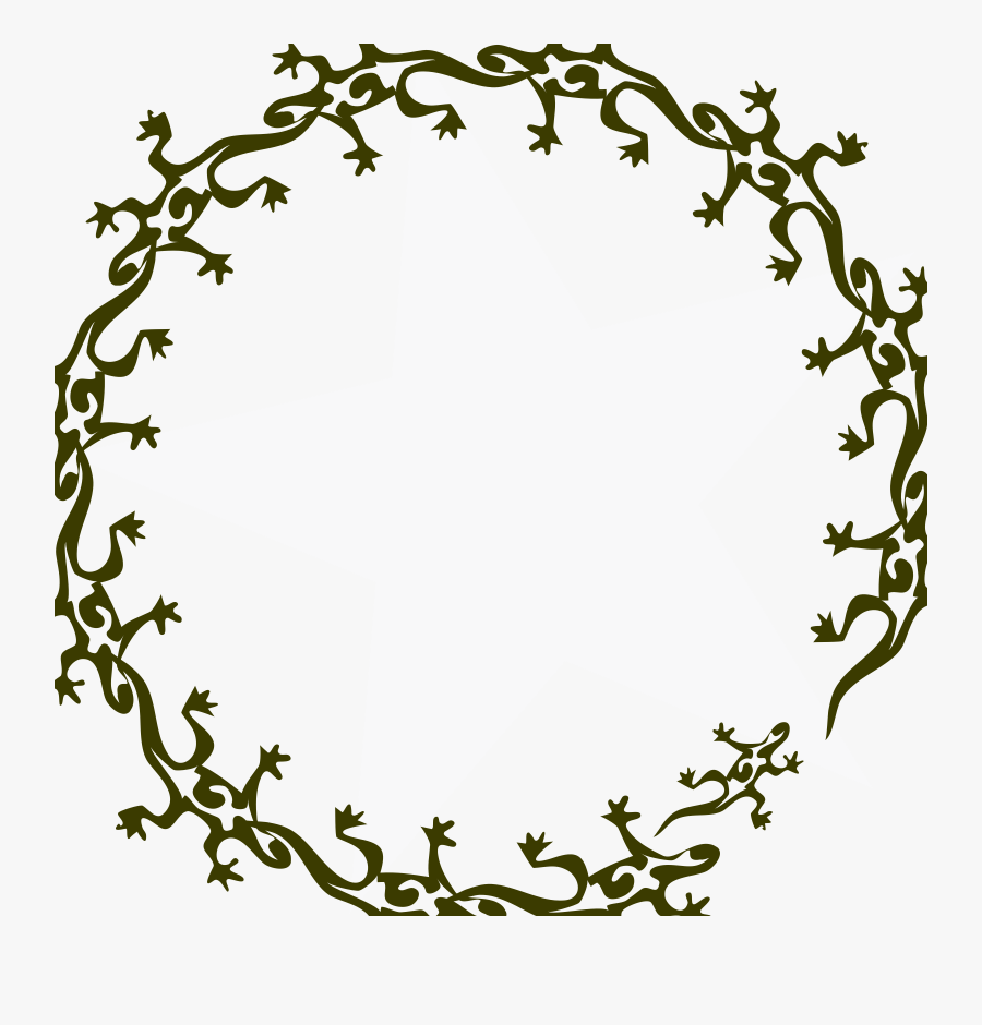 Gecko Star Clip Arts - Lizard Circle, Transparent Clipart