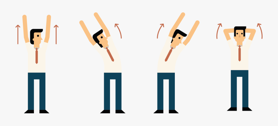 Exercising Clipart Stretches - Back Stretching At Work, Transparent Clipart