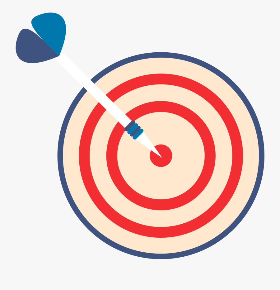 Vector Cartoon Hand-painted Dart Shot Arrow Target - Transparent Target Audience Png, Transparent Clipart