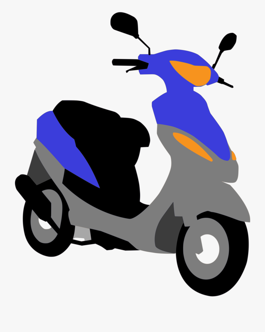 Blue Scooter - Scooter Vector, Transparent Clipart