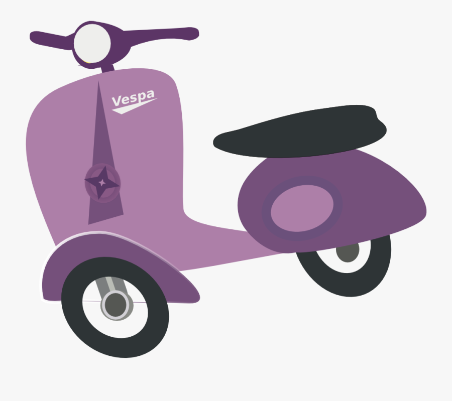 Purple Vespa Scooter - Vespa Clip Art, Transparent Clipart