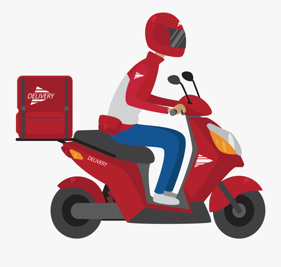 Scooter Clipart Delivery Scooter Entregador Vetor , Free Transparent