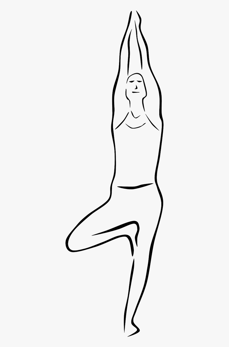 Yoga Yoga Pose Tree Pose Free Picture - Yoga Clip Art, Transparent Clipart