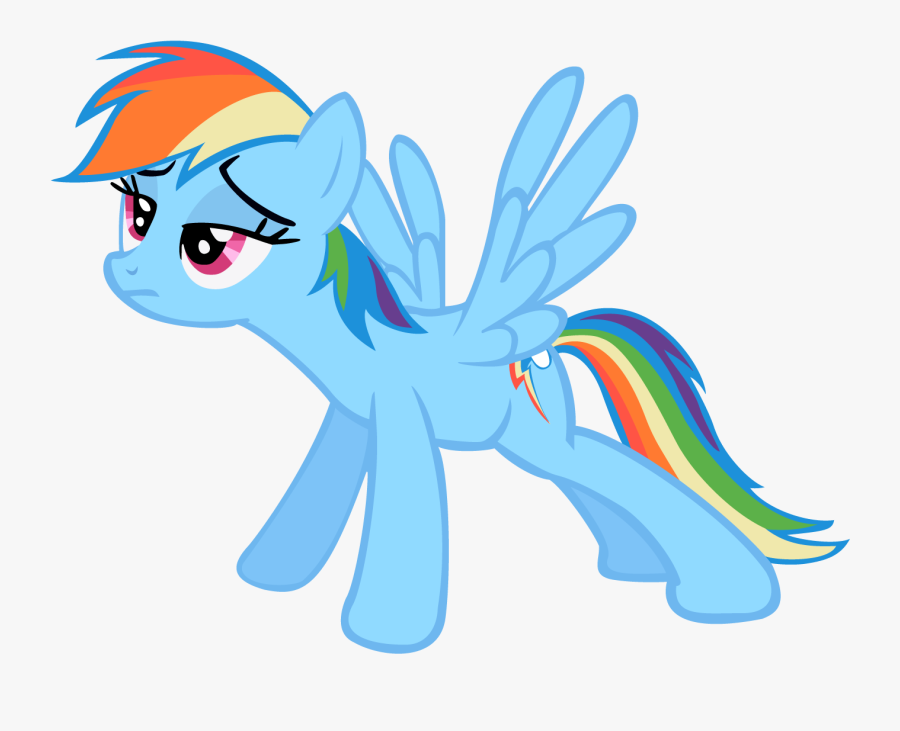 Rainbow Dash Stretching - Rainbow Dash Stretching Vector, Transparent Clipart