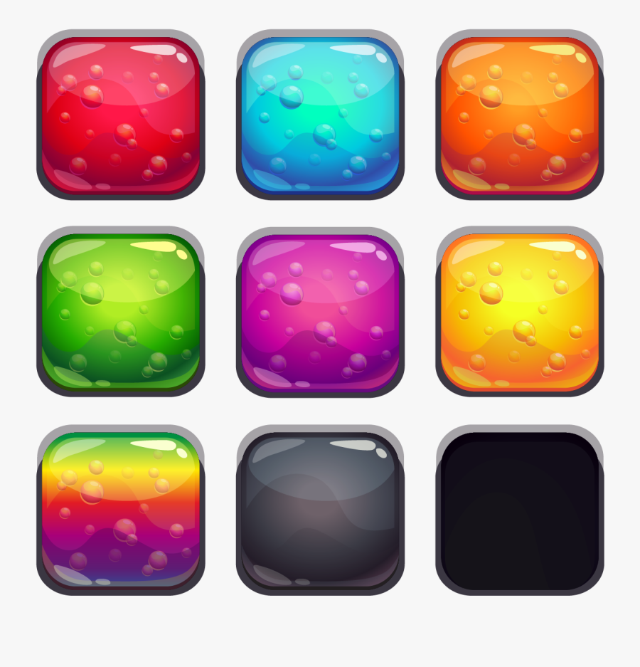 Gelatin Dessert Button User Interface - Jelly Button, Transparent Clipart