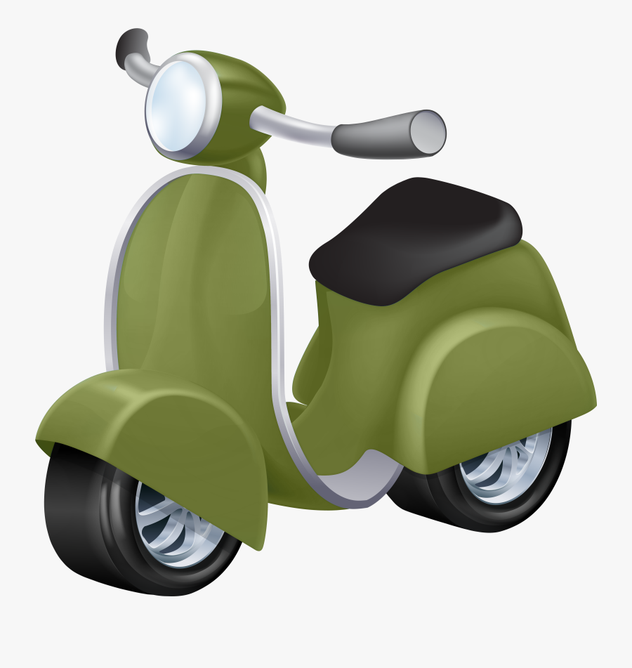 Green Vespa Png Clip Art, Transparent Clipart