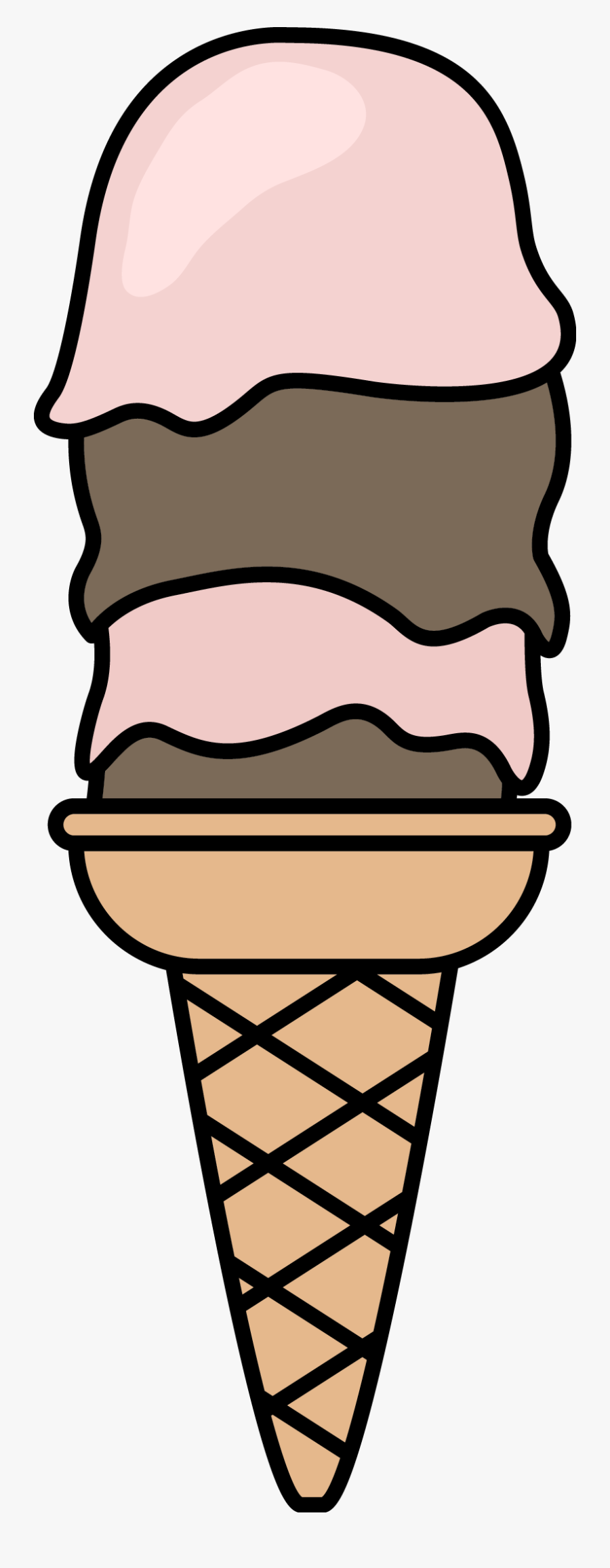 Desserts Clipart Jelly Ice Cream - Ice Cream Line Transparent, Transparent Clipart