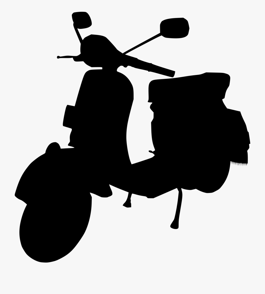 5 Scooter Moped Silhouette - Moped Silhouette Png, Transparent Clipart