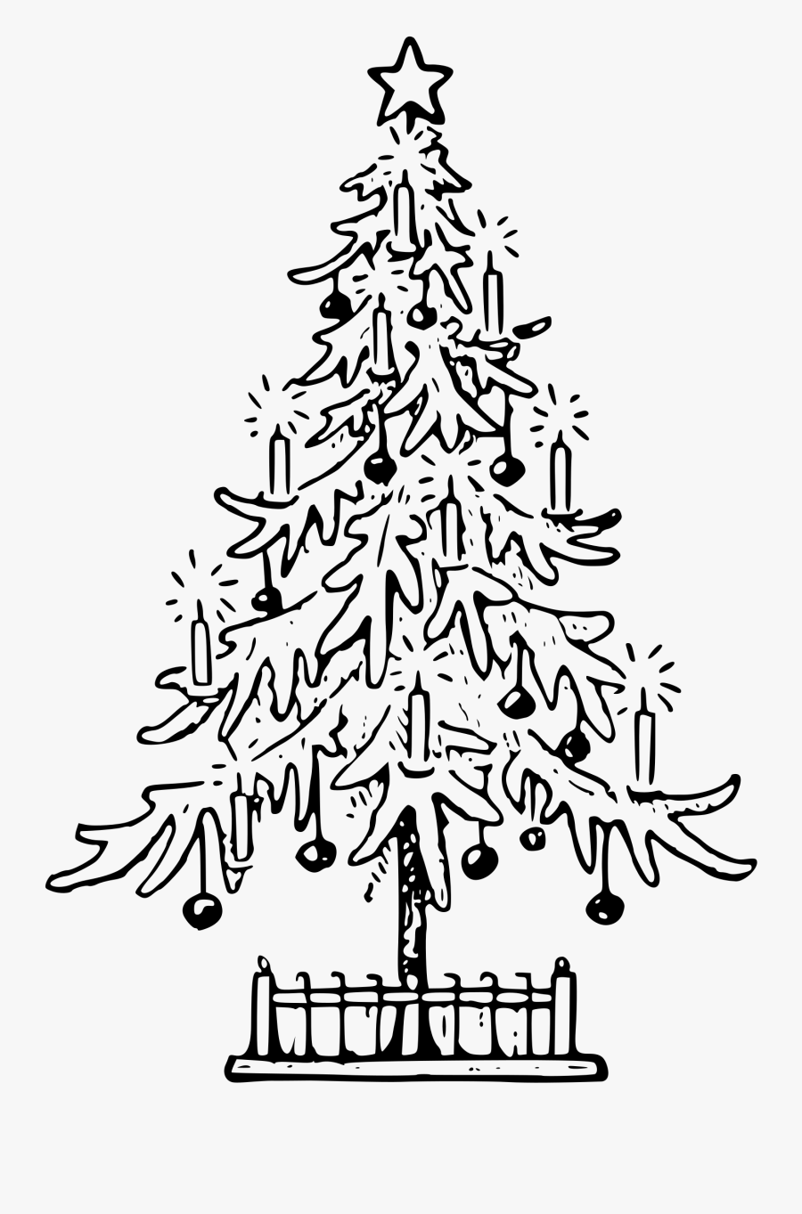 Exploit Christmas Tree Drawing Outline Clipart Lutz - Christmas Tree Drawing Png, Transparent Clipart
