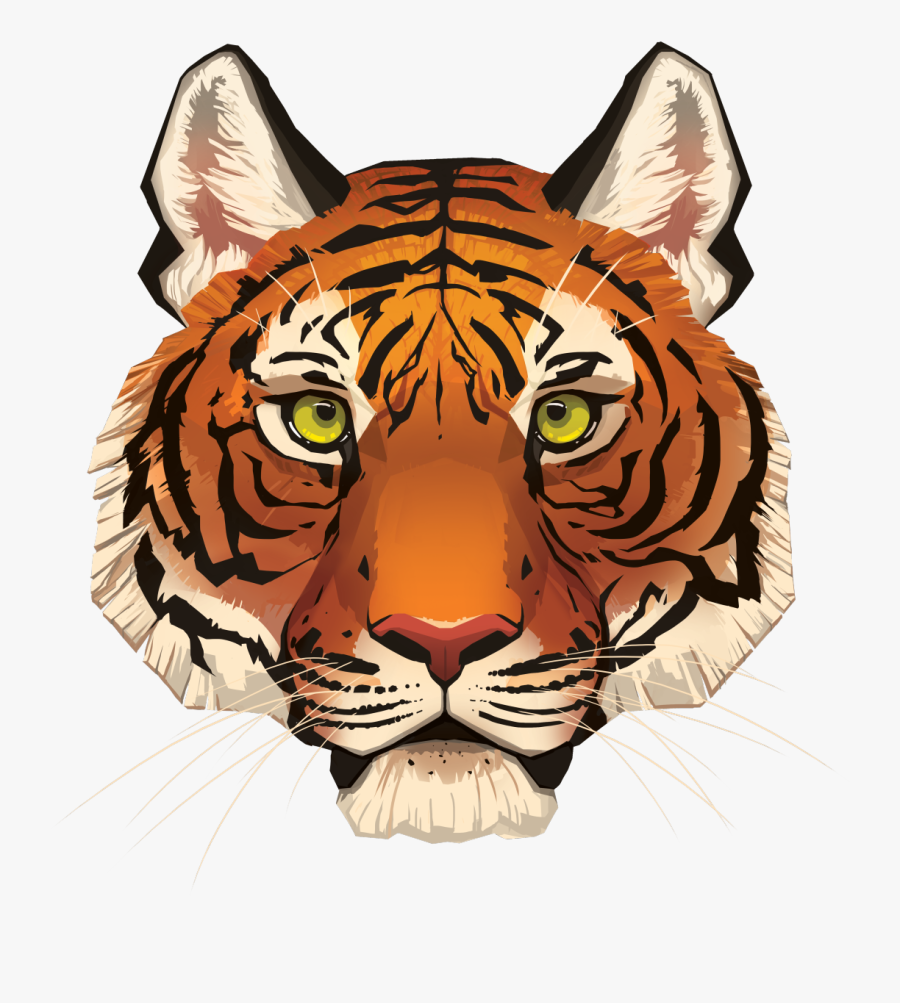 1280 X 1280 - Transparent Tiger Face Png, Transparent Clipart