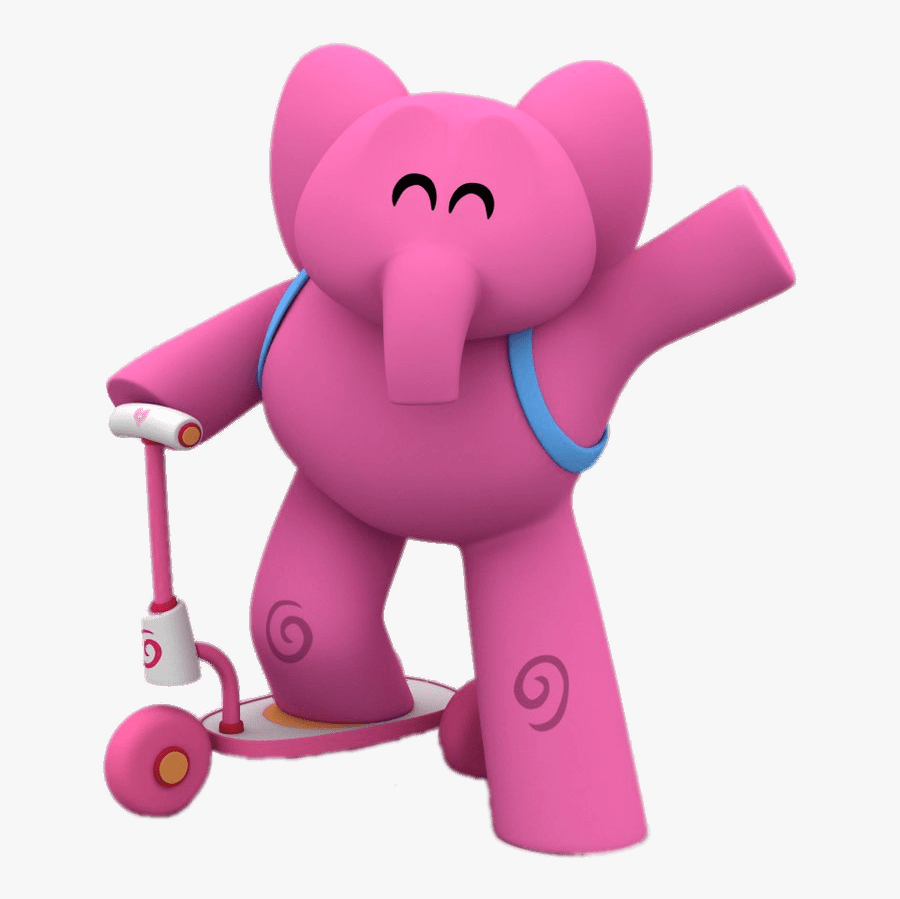 Elly Riding Scooter Clipart , Png Download - Pocoyo Png, Transparent Clipart