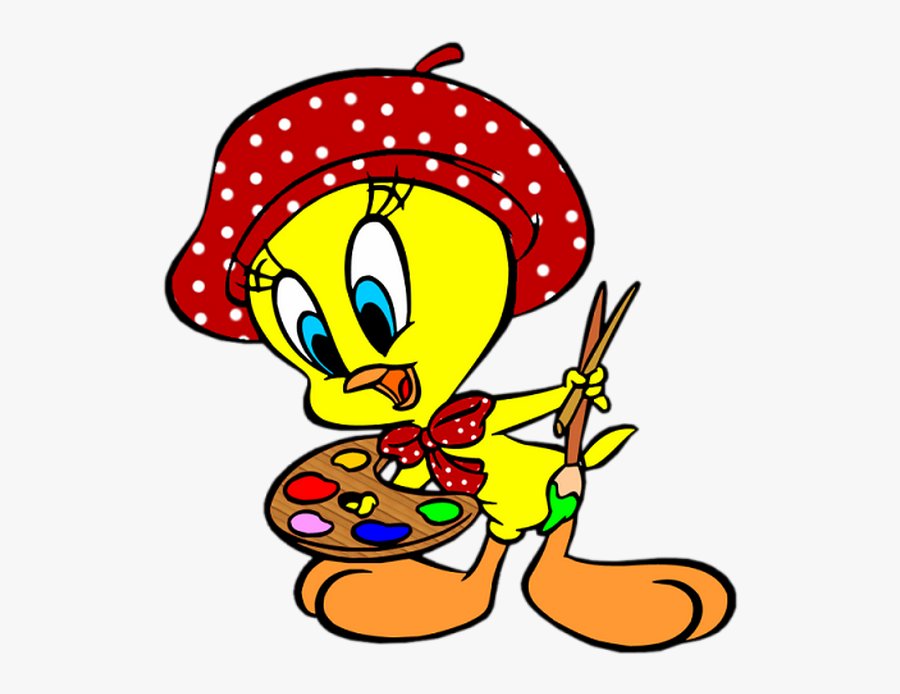 Tubes Titi Cute Clipart, Tweety, Looney Tunes, Scrapbook - Good Morning With Cartoon Characters, Transparent Clipart