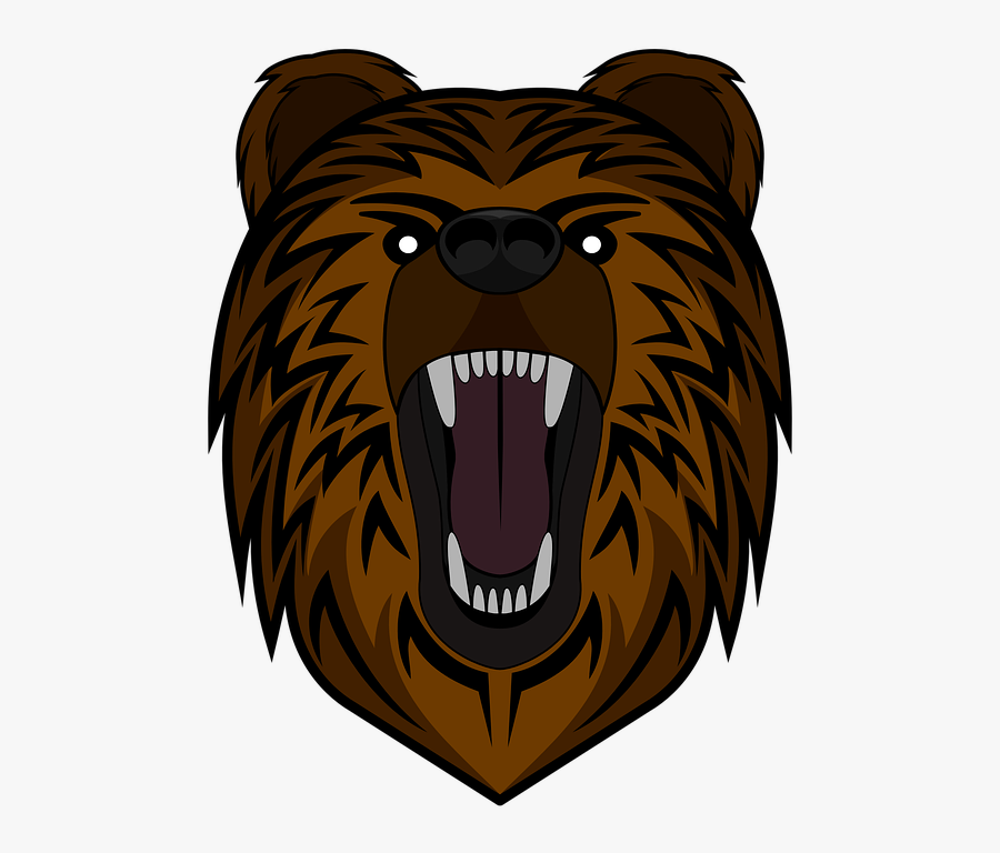 Head,big Cats,roar - Mascot Bear Png, Transparent Clipart