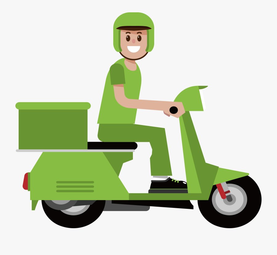 Delivery Scooter Clip Arts - Motorcycle Delivery Png, Transparent Clipart