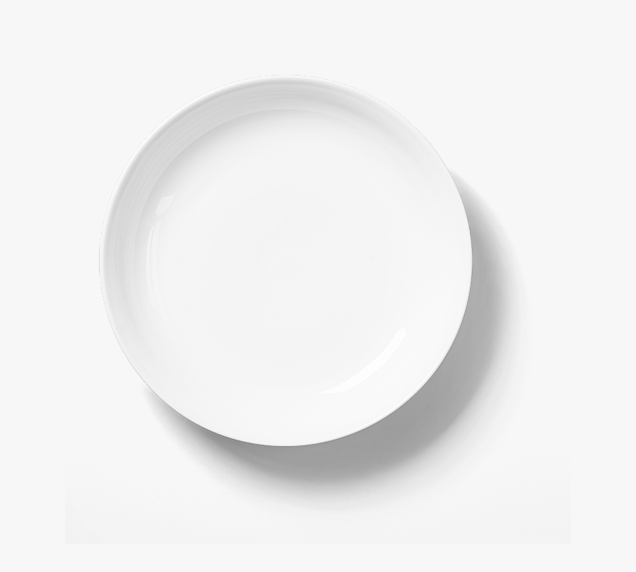 Dish Plate Tableware White Circle Free Transparent - Plate, Transparent Clipart