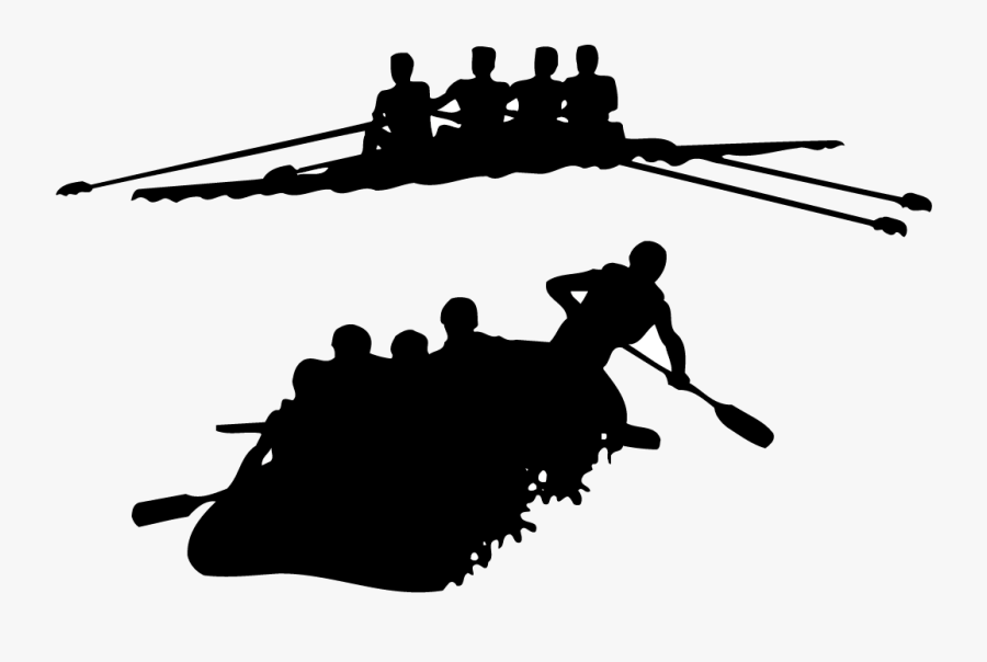 Transparent Kayaking Clipart - White Water Rafting Silhouette, Transparent Clipart