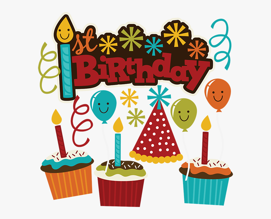 Transparent Scrapbook Png - Happy Birthday 1st Year Boys, Transparent Clipart