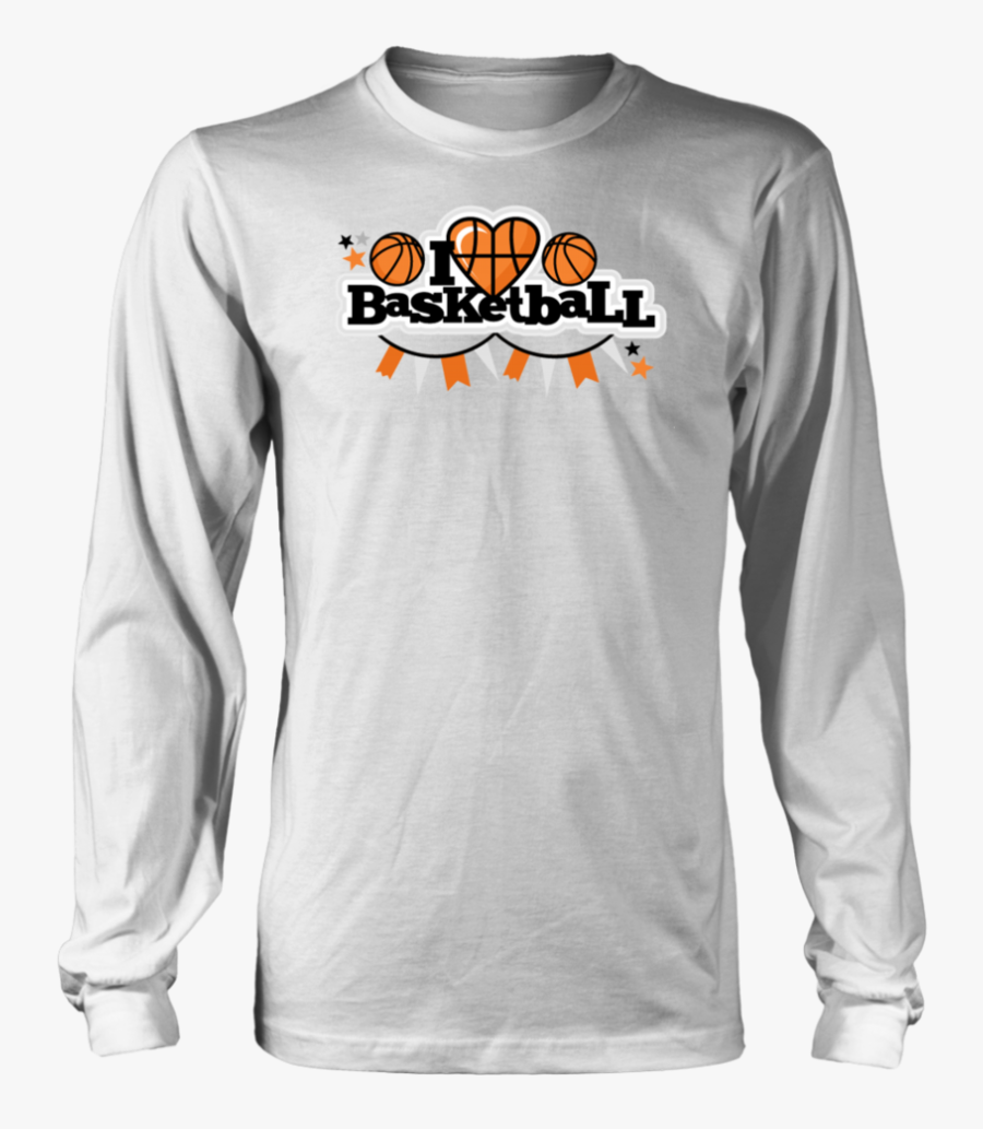 I Heart Basketball Title Scrapbook Cut File Cute Clipart - T-shirt, Transparent Clipart