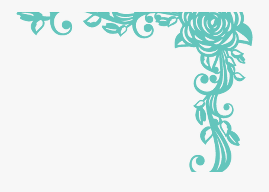 Rose Corner Flourish Svg Scrapbook Cut File Cute Clipart - Clip Art, Transparent Clipart