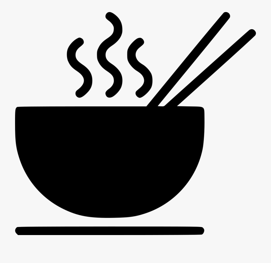 Clipart Free Stock Noodle Bowl Soup Hot - Noodles Bowl Black And White, Transparent Clipart