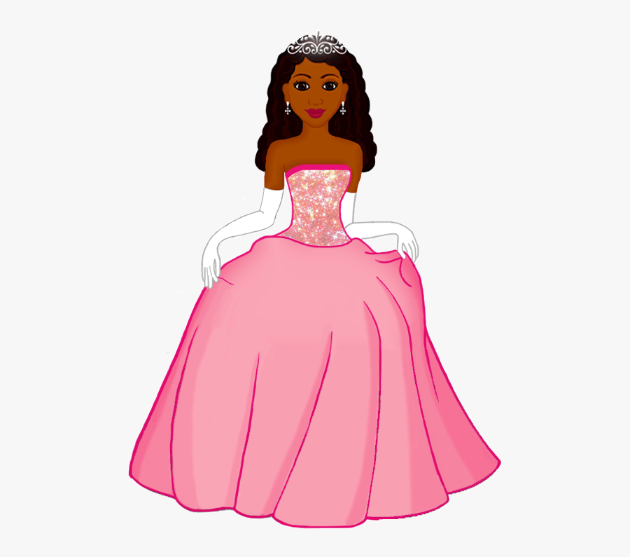Cute Cartoon Images Of Pretty African American Princes - Quinceanera Image Cartoon, Transparent Clipart