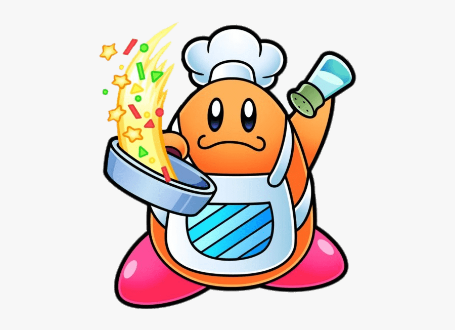 Kirby Chef Kawasaki Preparing Dish - Super Smash Bros Ultimate Chef Kawasaki, Transparent Clipart