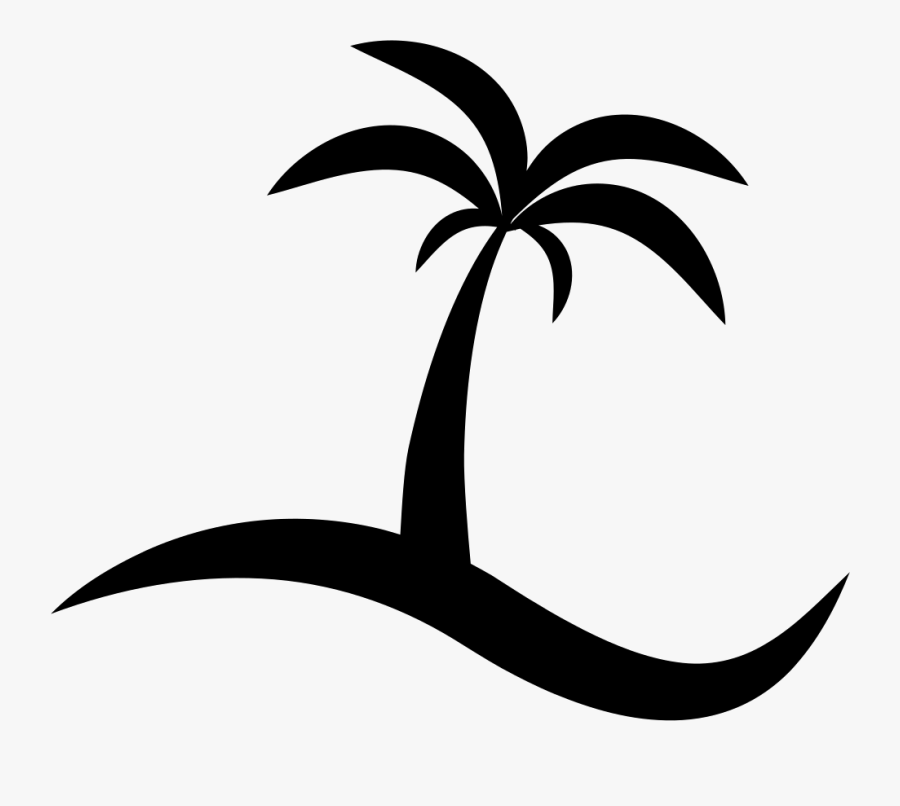 Island With A Svg - Palm Tree Icon Png, Transparent Clipart
