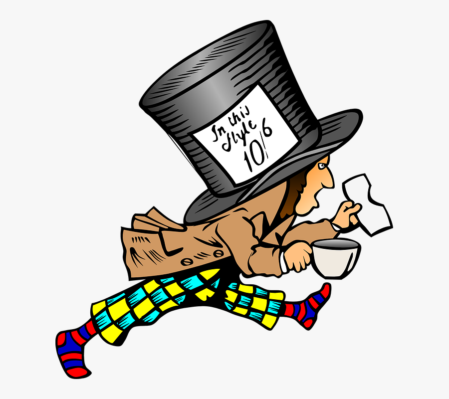 Mad - King - Clipart - Mad Hatter Hat Label, Transparent Clipart