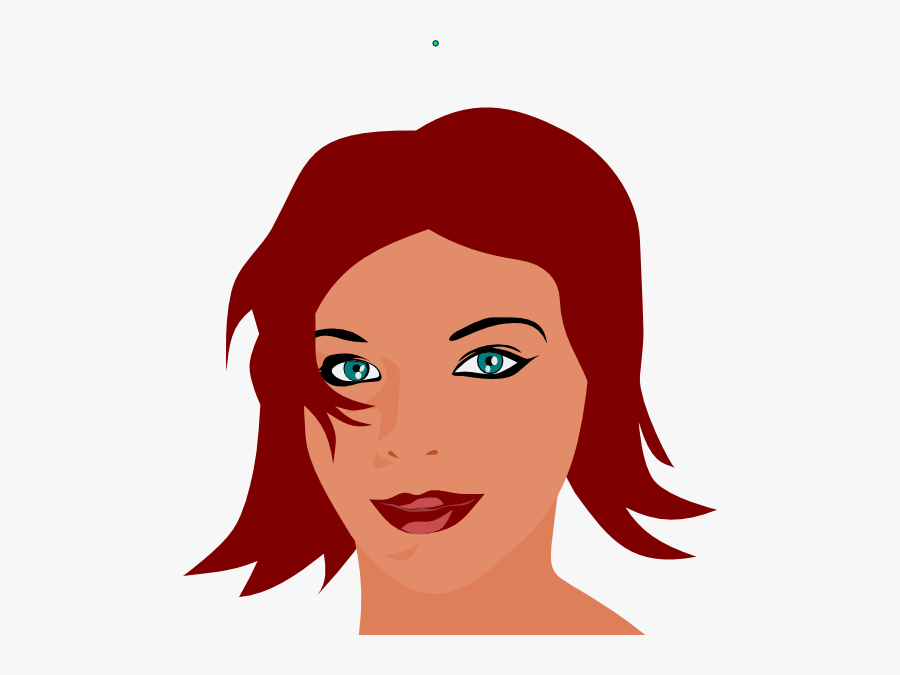 Pretty Girl Clipart - Red Haired Woman Cartoon, Transparent Clipart