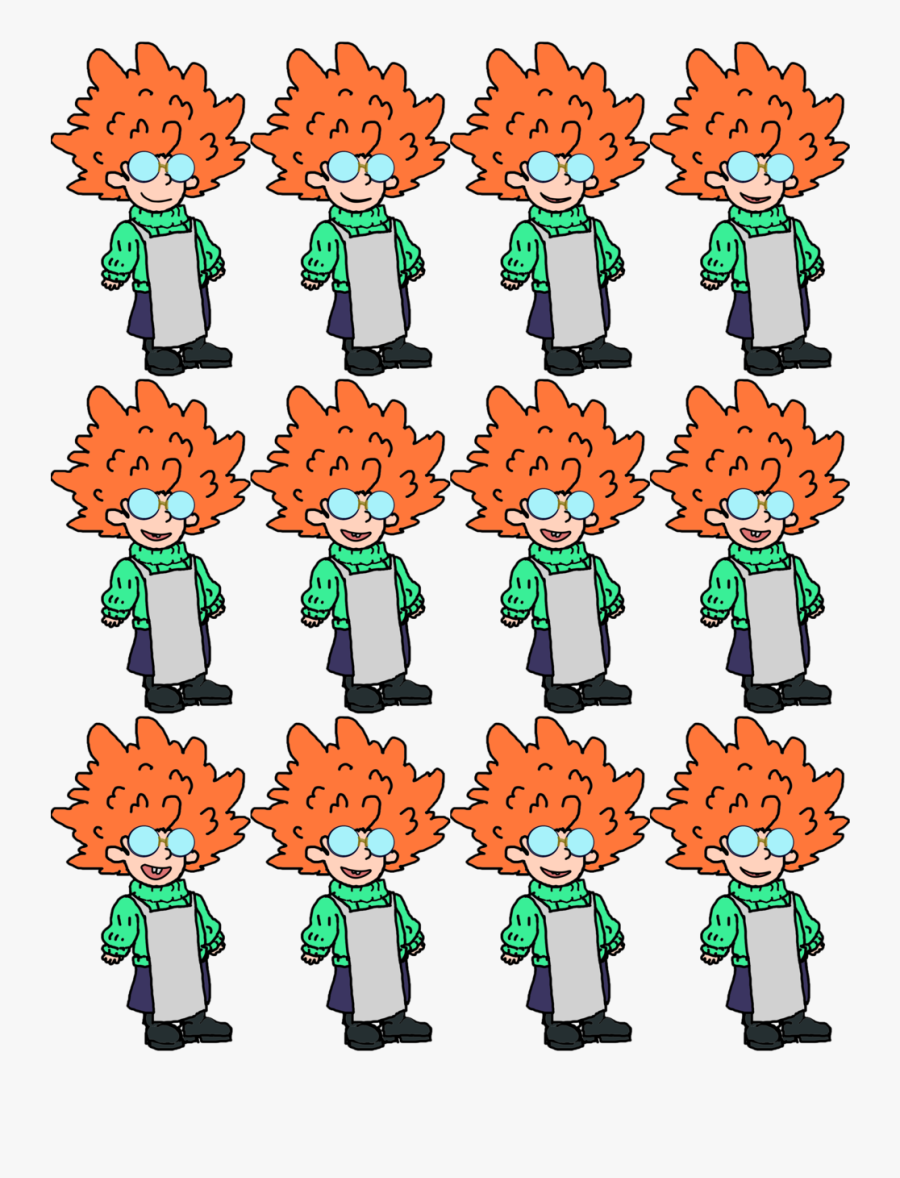 Wolf Goes To School - Mad Scientist Sprite Sheet, Transparent Clipart