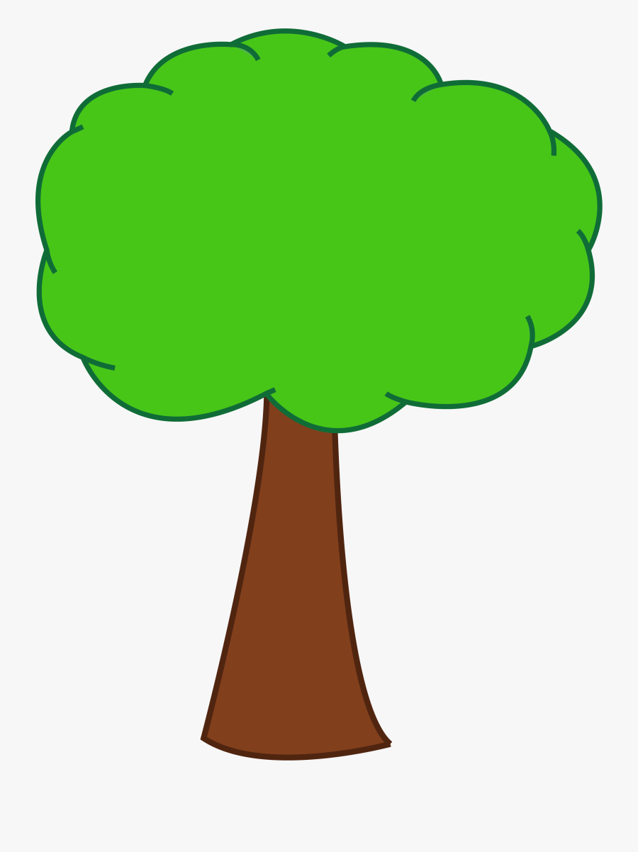 Transparent Cartoon Trees Png - Cartoon Tree And Bush, Transparent Clipart
