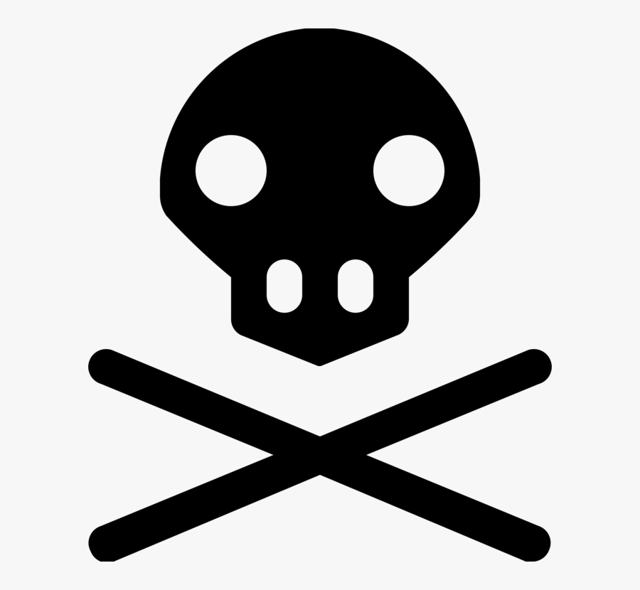 Symbol,black And White,line - Crossbones Svg, Transparent Clipart