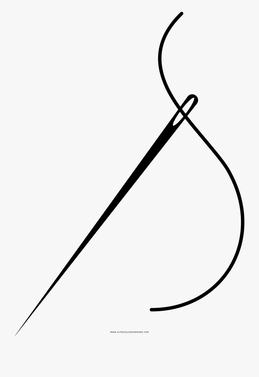 Clip Art Hand-sewing Needle - Agulha Com Linha Desenho, Transparent Clipart