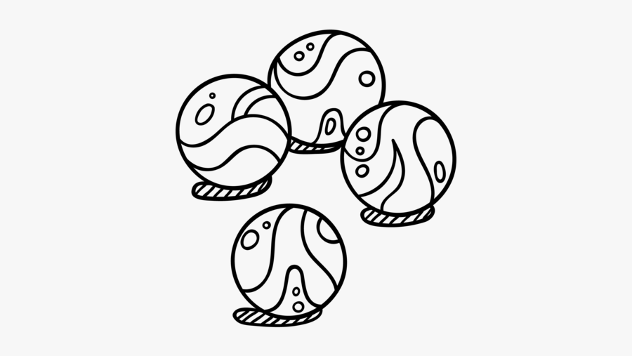 Marbles Black And White, Transparent Clipart