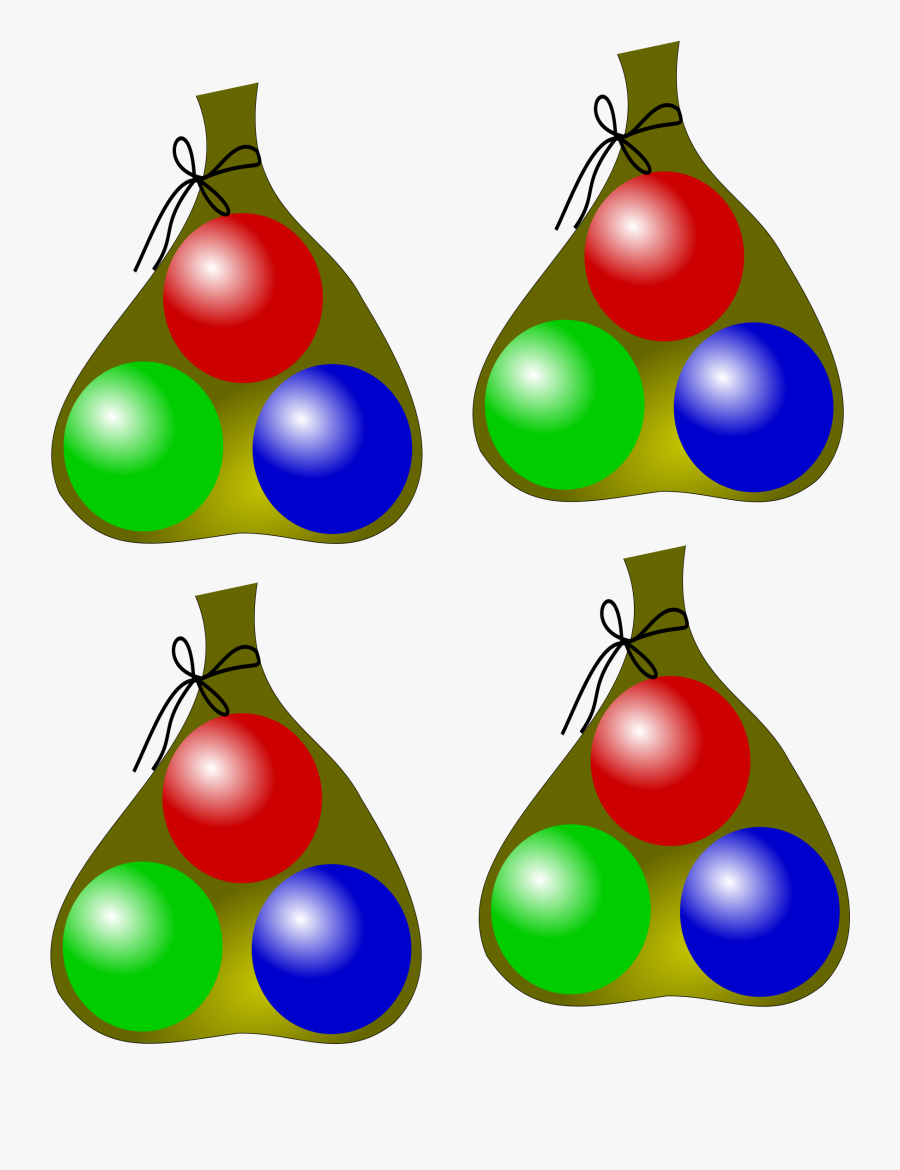 Bag Of 3 Marbles, Transparent Clipart