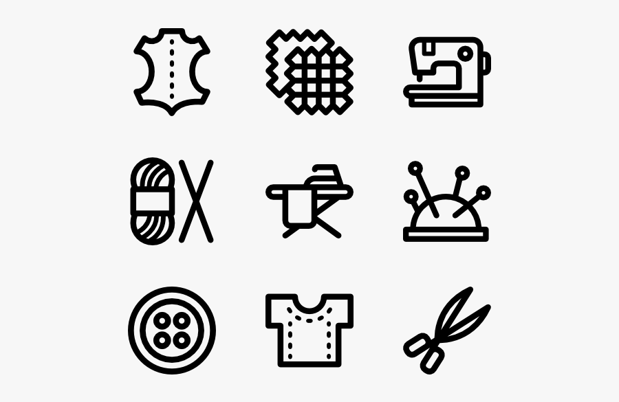 Linear Needlework And Sewing - Wedding Icons, Transparent Clipart