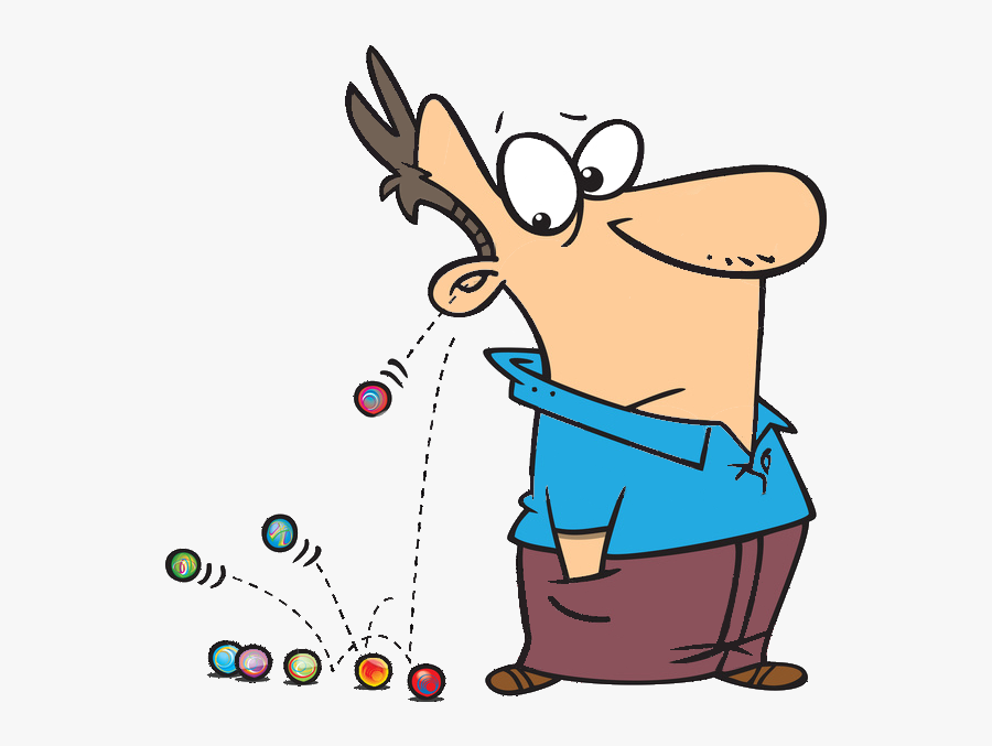 Guy Pushing A Button, Transparent Clipart