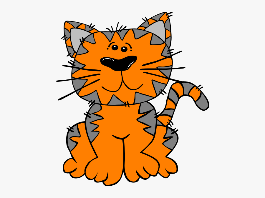 Striped Cat Coloring Pages, Transparent Clipart