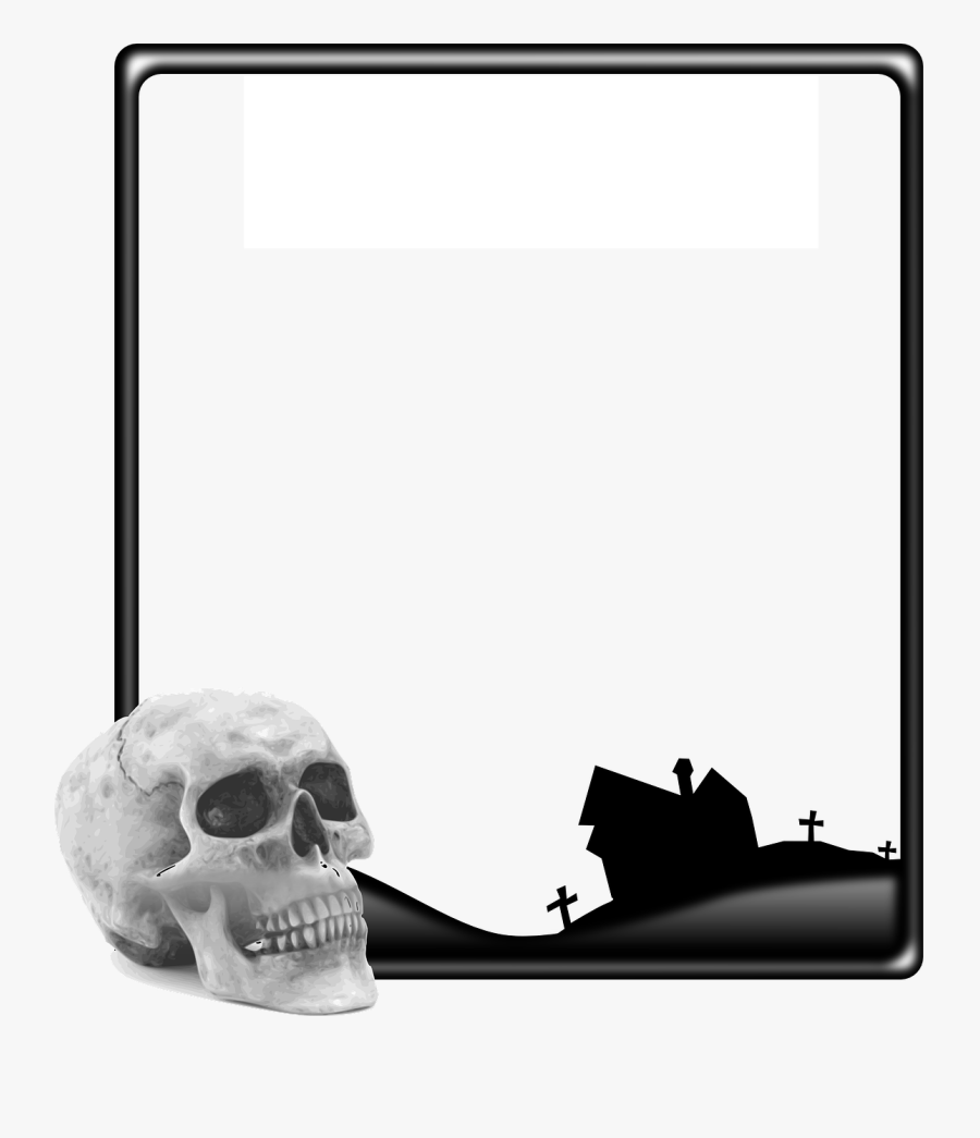 Graveyard Frame, Transparent Clipart