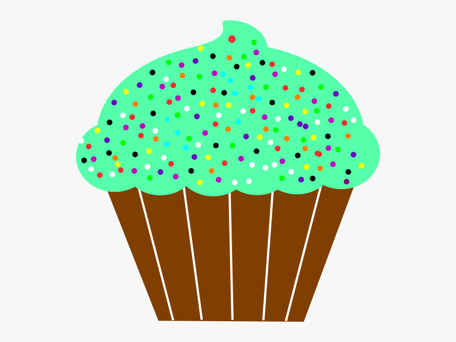 Transparent Cupcake With Sprinkles Clipart - Cupcakes Art And Craft, Transparent Clipart