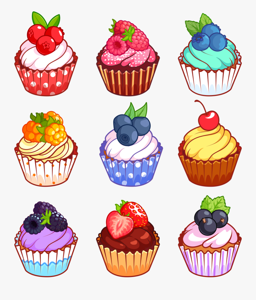 Cupcake Muffin Gugelhupf Cartoon - Cartoon Clip Art Cup Cake, Transparent Clipart