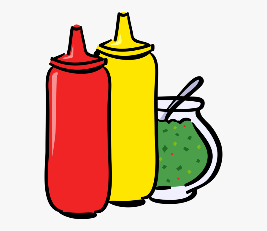 Transparent Condiments Png - Ketchup And Mustard Clip Art, Transparent Clipart