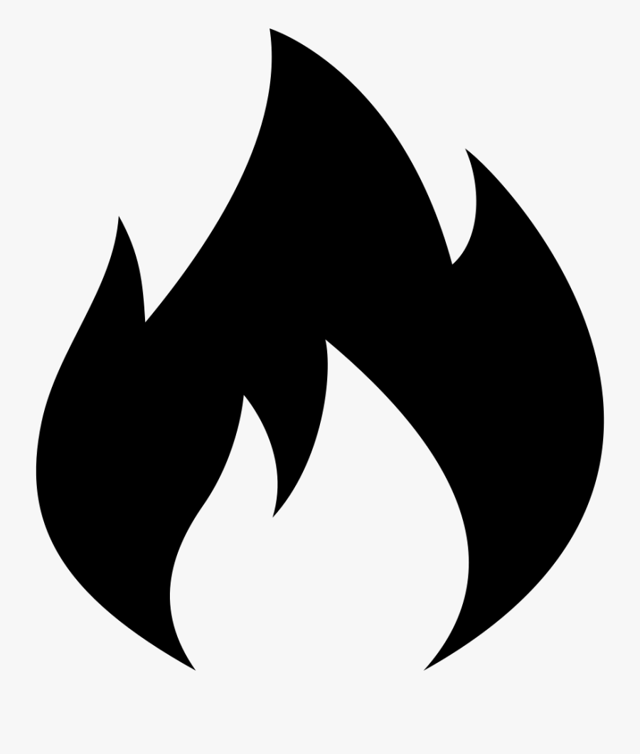 Black And White Fire Png Clipart , Png Download - Fire Clipart Black And White, Transparent Clipart