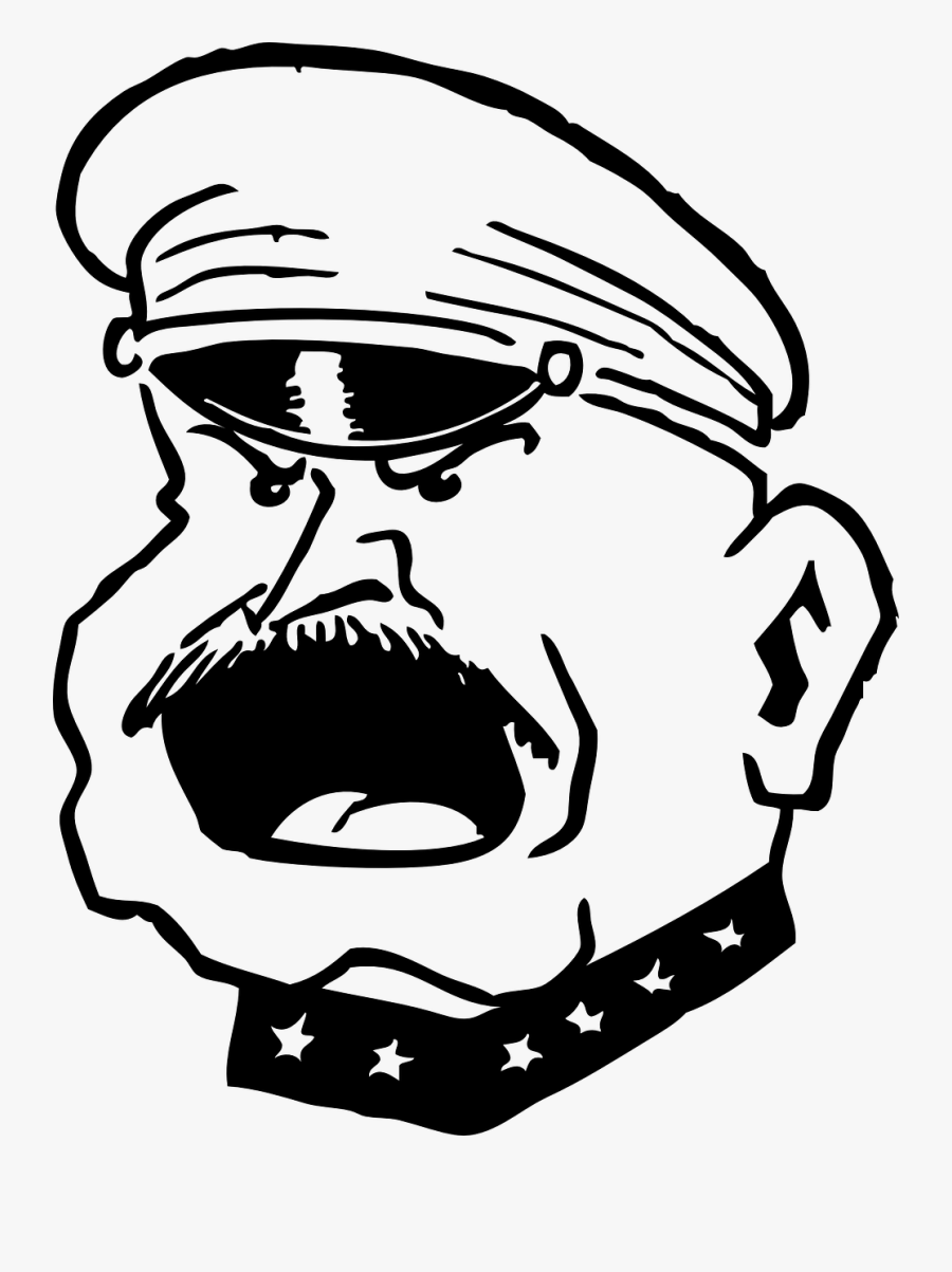 Art,monochrome Photography,headgear - Drawing Of A Person Yelling, Transparent Clipart