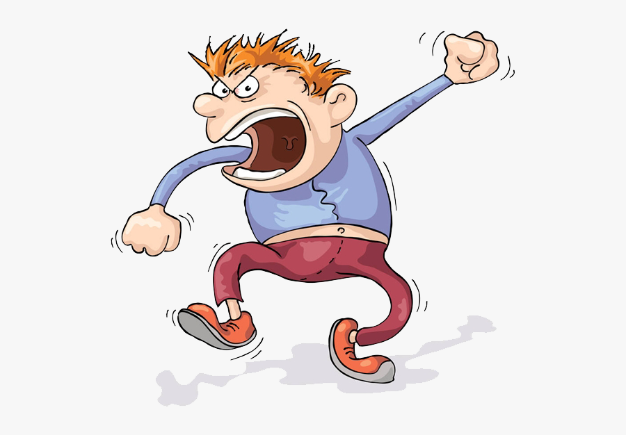 Screaming Anger Cartoon Clip Art - Mad And Angry Synonyms, Transparent Clipart