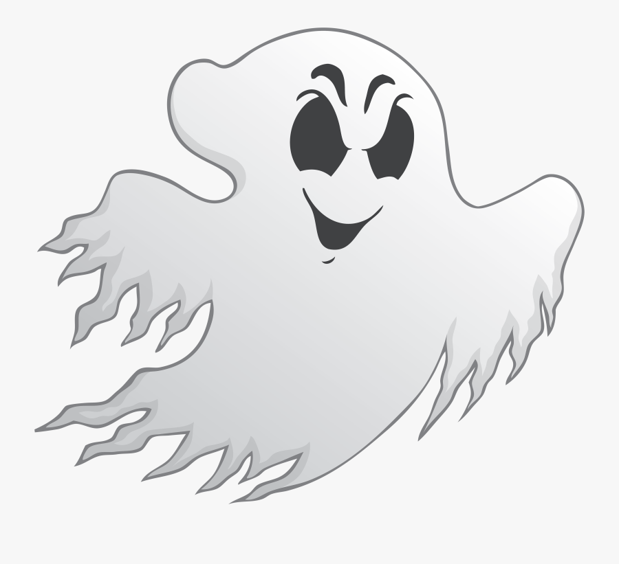 Transparent Graveyard Clipart - Ghost Cartoon Black Background, Transparent Clipart