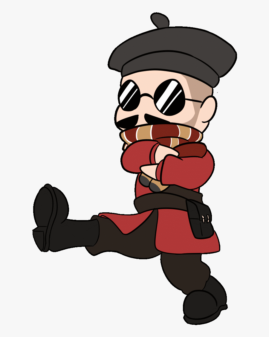 Dancing Animation Brigadier Ketchup - Kazotsky Kick Gif, Transparent Clipart
