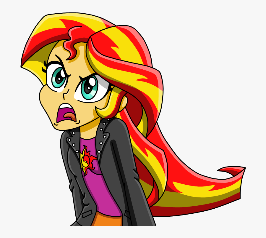 Sunset Shimmer Equestria Girl Yelling By Drinkyourvegetable - Girls Yelling Cartoon Png, Transparent Clipart