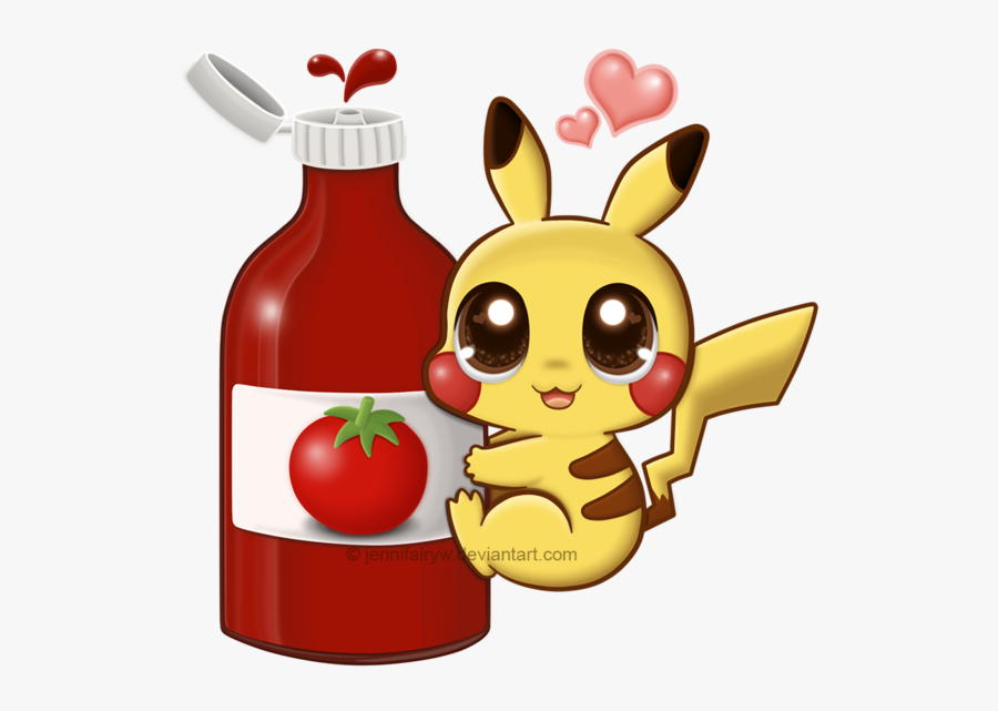 Ketchup Clipart Katchup - Cute Pikachu And Ketchup, Transparent Clipart